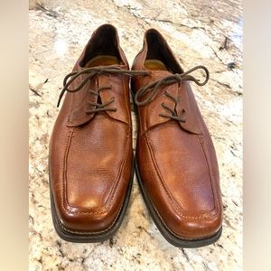 Men's Sz 13 JOHNSTON & MURPHY Lace up Oxford Shoes Brown Dark Mahogany Color
